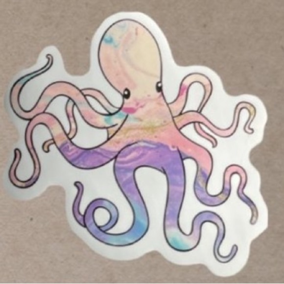 Geometric Octopus Sticker - Picture 8 of 8